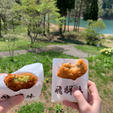 九頭竜ダムを見ながら
飛騨牛コロッケ🌳