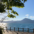 支笏湖畔
最高の天気