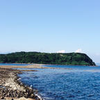 休暇村 指宿近くの知林ヶ島です♬。干潮の時に道が出来て、島まで渡れます。