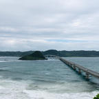 たまには曇り空の角島大橋もいいじゃない

#角島大橋　#山口の旅　#0歳子連れ旅