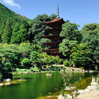 山口県山口市　瑠璃光寺
とても静かで、落ち着いた雰囲気です。この寺も含めて、山口市の中心部は全体に落ち着いた雰囲気が漂っています。