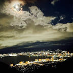 夢見が丘展望台
滋賀県
雲　月　湖面　山　光

#夢見が丘展望台
#滋賀　#夜景