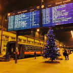 クリスマス前のブダペスト西駅。なんかレトロで趣きが🙆‍♀️