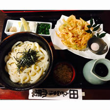 【うどん本陣 山田家】ざるぶっかけ&地海老水菜かきあげ（★★★★）/香川県高松市