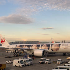 羽田空港第1ターミナルで嵐ジェット