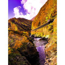 山形県赤芝峡。
紅葉が見事でした。
有名な観光スポットらしく、多くの人が車を止め写真を撮っていました。
すぐ後ろが道路で交通量も多いため、少し注意が必要です。あと普通に橋から落ちそうになる😕笑
紅葉シーズンは近くにある新田橋も是非。