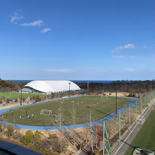 今日も今日とてサッカー日和。
土日は県内外からのたくさんのチームが試合をしていました。
蹴球神社にはたくさんの絵馬。丸山桂里奈さんのもありました。御朱印もいただけます。