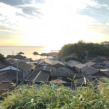 佐渡 宿根木の夕日