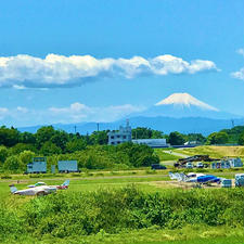 埼玉県桶川市の荒川の土手で撮りました

富士山が見えます