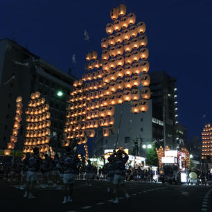 竿灯まつりにはじめていきました！バランスがすこいー