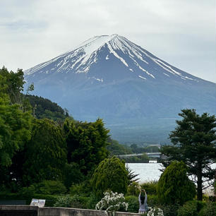 山梨 オルゴール館からの富士山