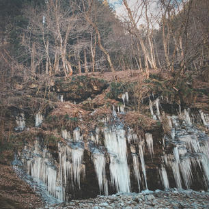 三十槌氷柱の自然氷柱！
人工のものもあって200円で見られるからオススメです！